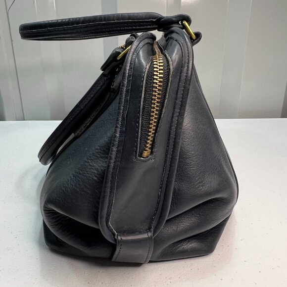 Coach Vintage Madison Top Handle Satchel Doctor Bag Navy Blue Made USA Classic - Picture 7 of 14